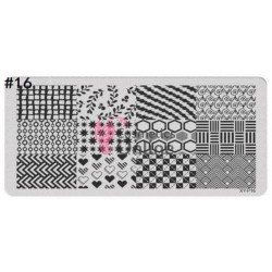 Matrita de Unghii din metal dreptunghiulara 6x12cm XYP 016